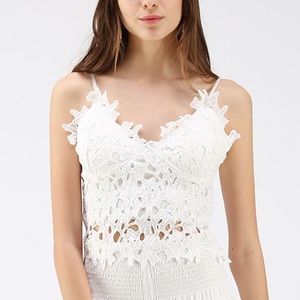 Chicwish Cropped Crochet Tank Top